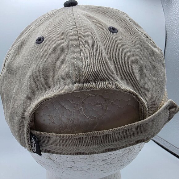 Ouray Sportswear Dolphin Lanai Hat Adjustable Tan Gray Cotton Baseball Cap - Picture 3 of 9